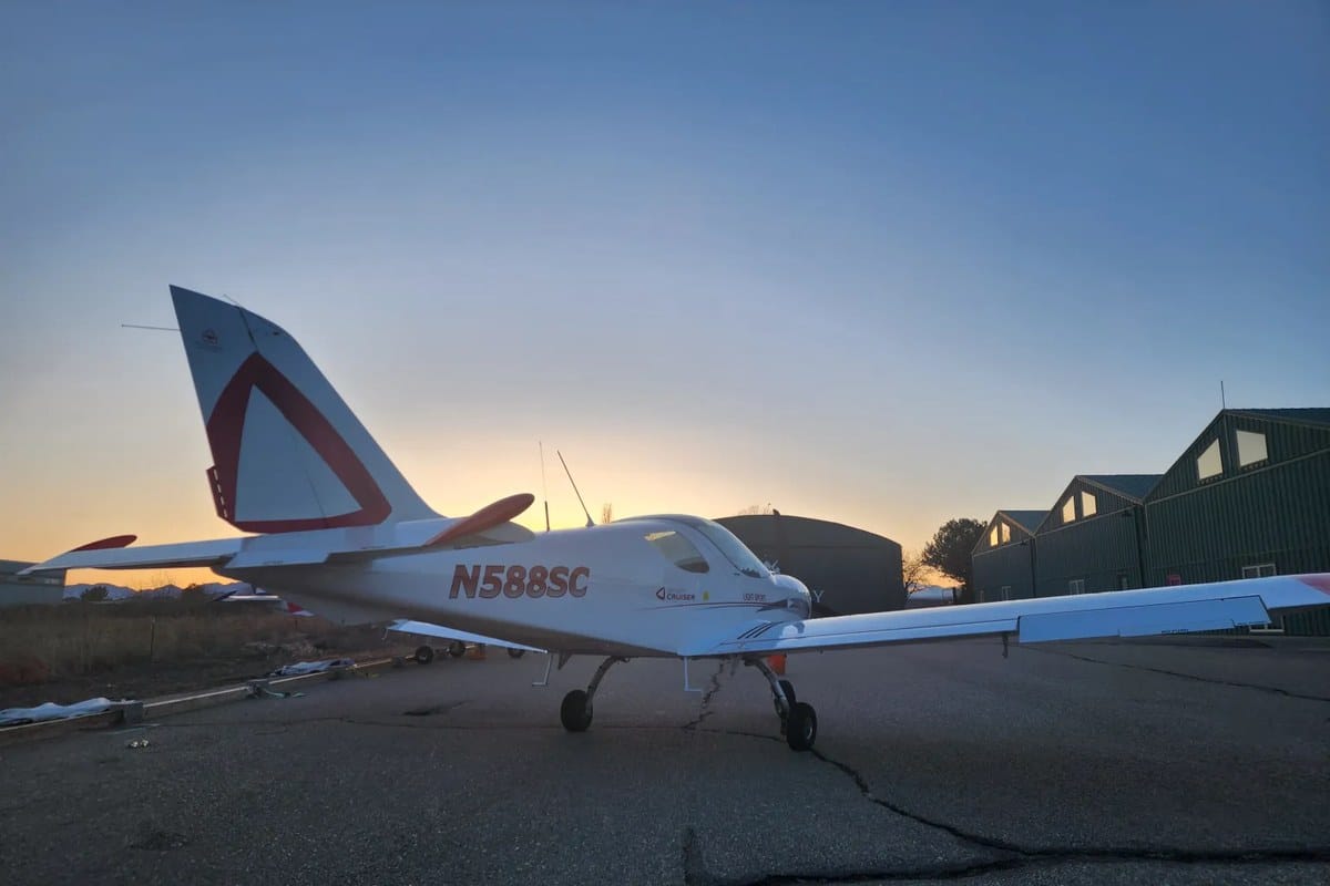 2019 Czech SportCruiser LSA N588SC – rear 3/4 left sunset